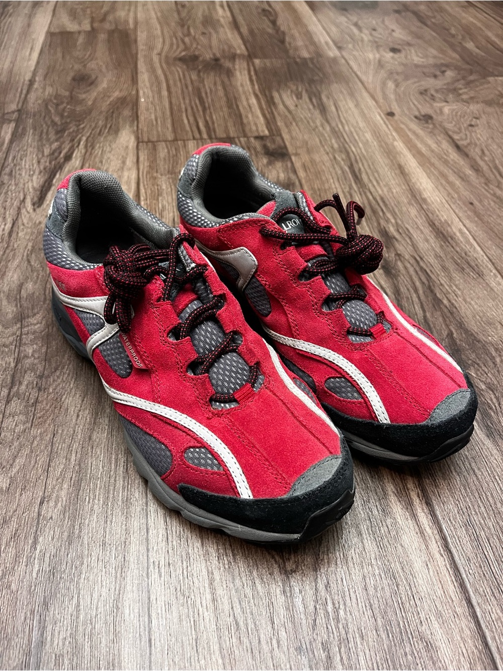 Allrounder by Mephisto Waterproof Outdoor Hiking Sneakers - Red/Grey Size 8.5 W
